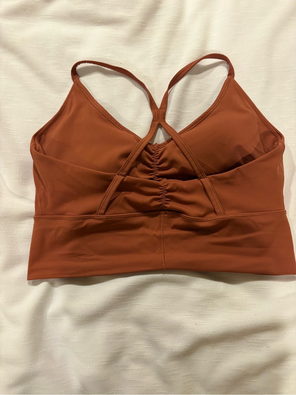 Gymshark Rust Ruched Crossback Sports Bra - Picture 3 of 3